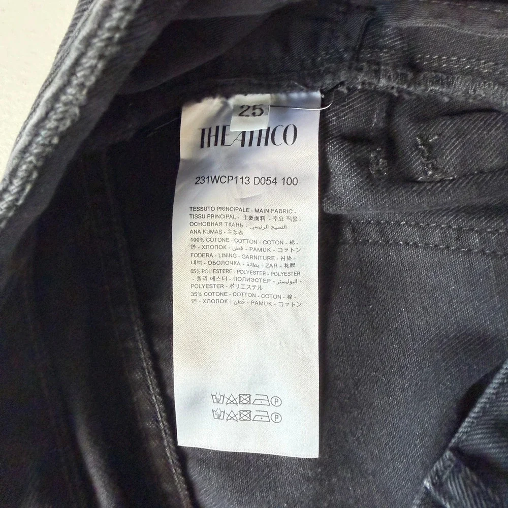 NWOT The Attico Essie Low Rise Tapered Cargo Jeans Black Denim 25 XS - Picture 6 of 14